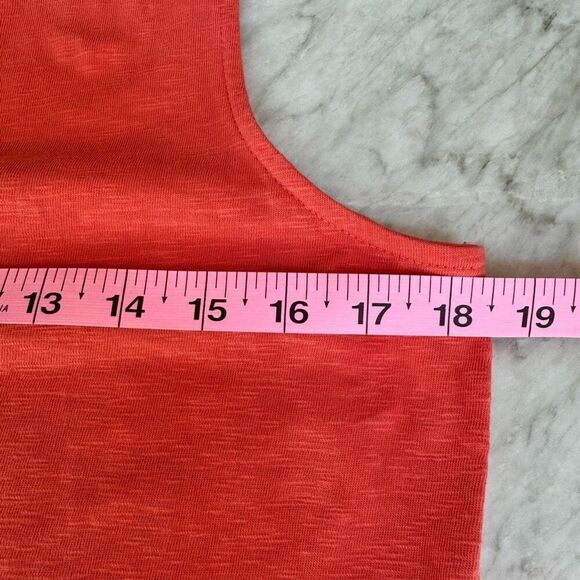 J. Jill Pure Jill Cotton Shift Tank Dress Sleeveless Size S Orange Salmon - Picture 5 of 7